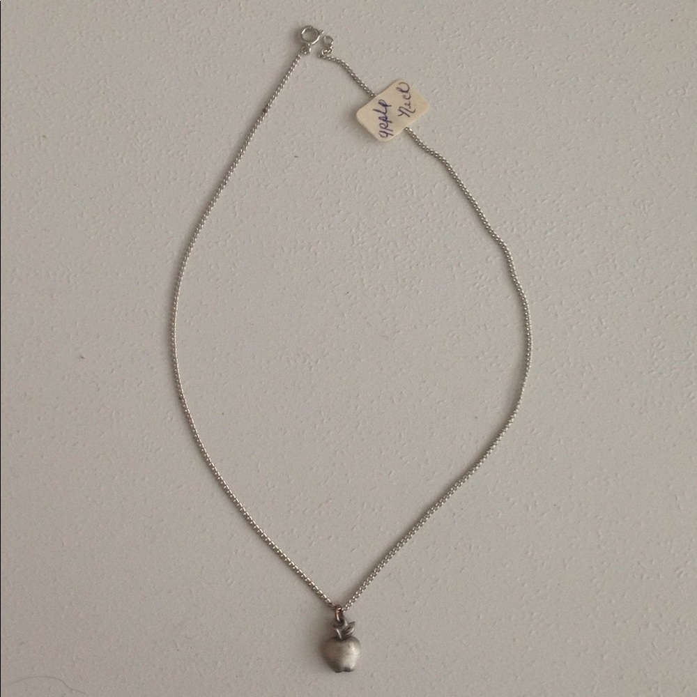 Necklace with Pewter Apple Drop Accent